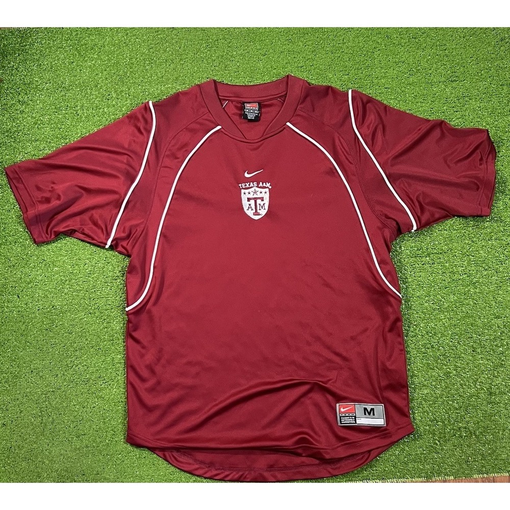 Vintage Texas A&M Nike Jersey Med Y2K Aggie Soccer Jersey #12 TAMU 12th Man 90s
